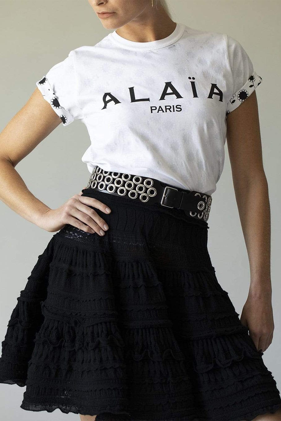 ALAÏA-Lux Edition Leather Belt-