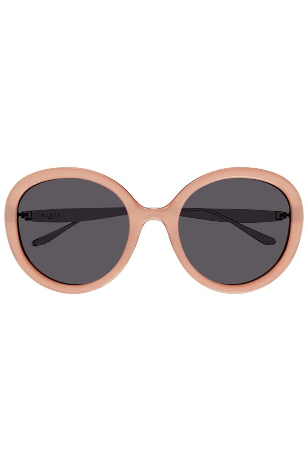 ALAÏA-Two-Tone Round Sunglasses-ND/SLGRY