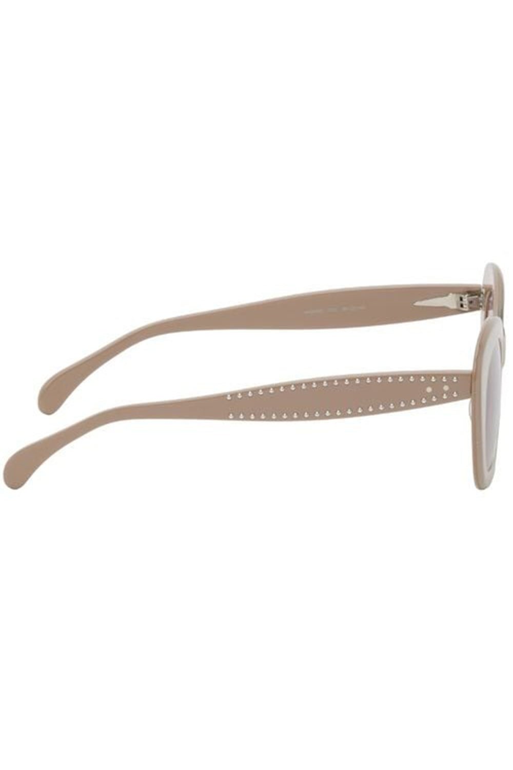 ALAÏA-Micro Stud Cat Eye Sunglasses-NUDE/VIO