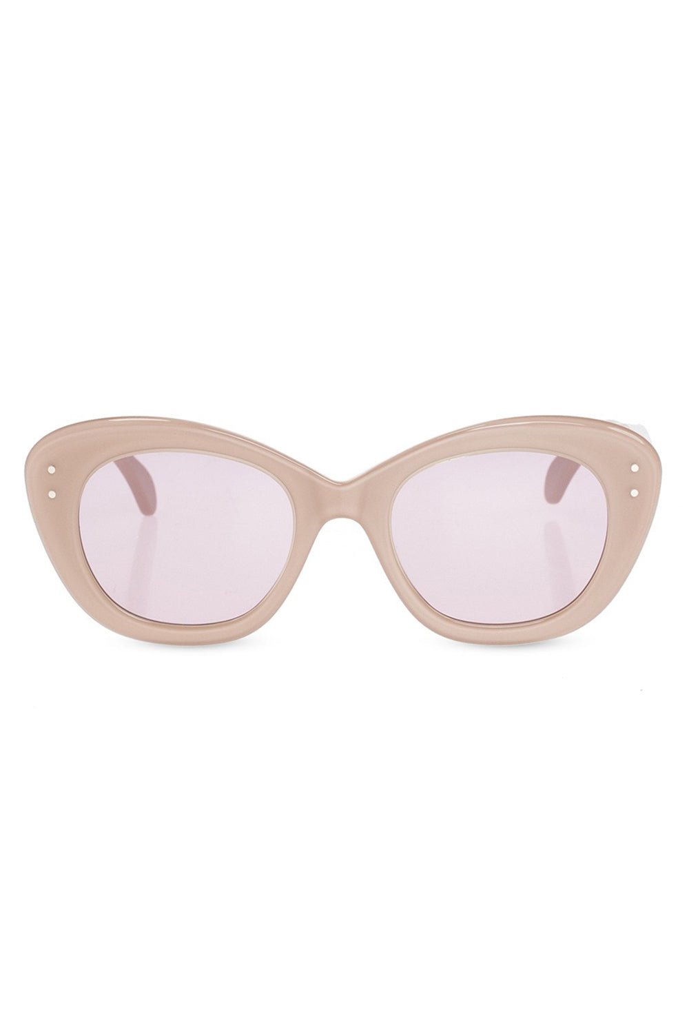 ALAÏA-Micro Stud Cat Eye Sunglasses-NUDE/VIO