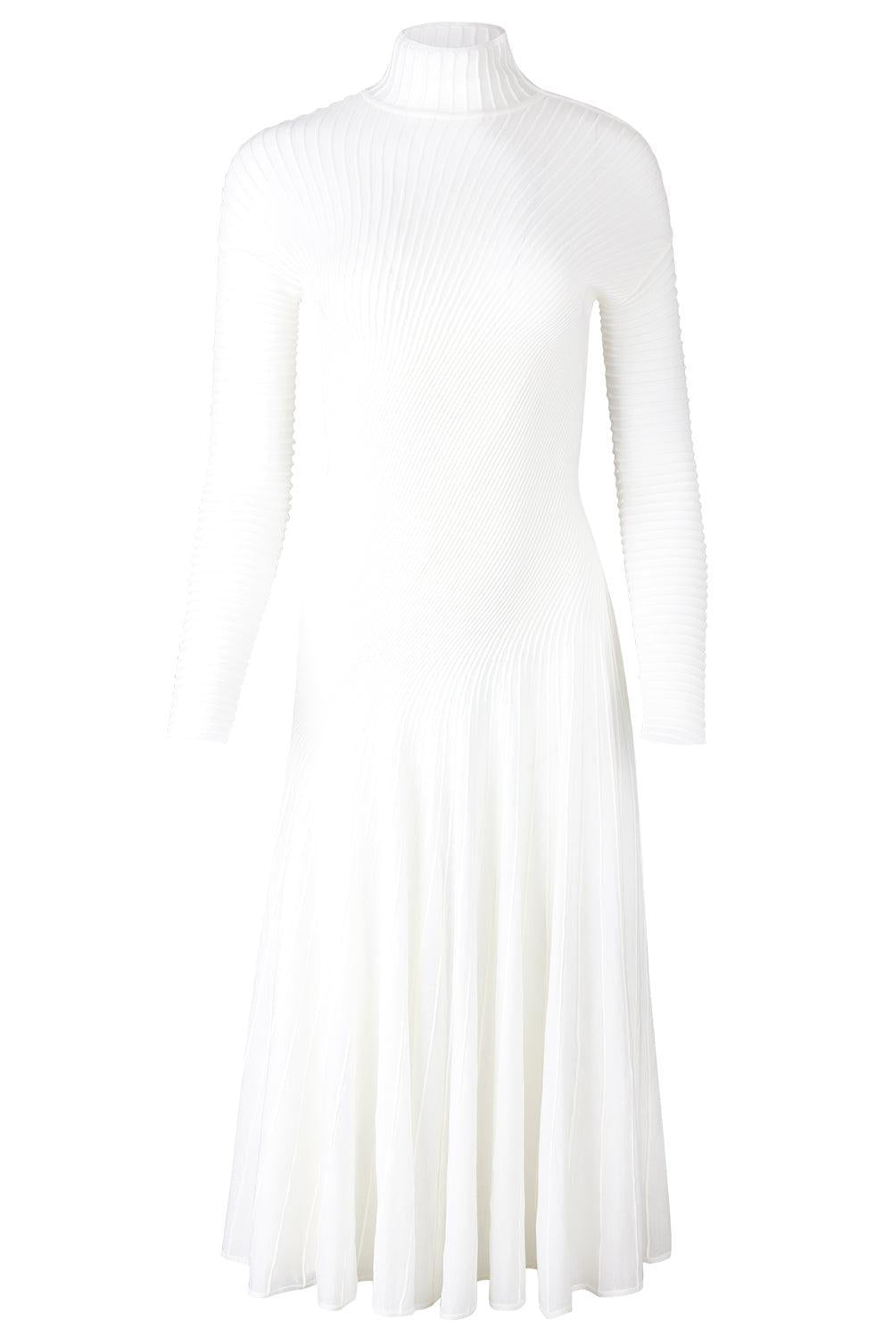 Twisted Dress-BLANC-36-CLOTHINGDRESSCASUAL-ALAÏA