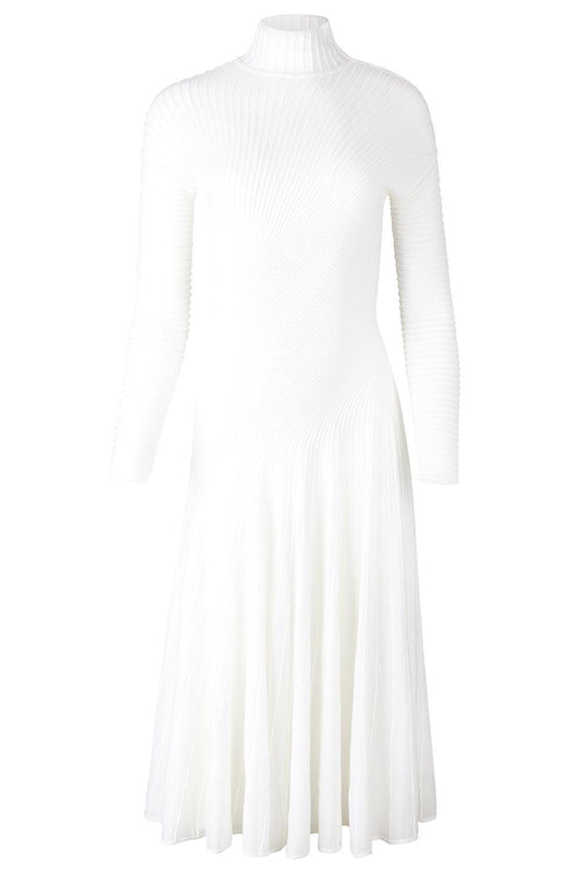 Twisted Dress-BLANC-36-CLOTHINGDRESSCASUAL-ALAÏA