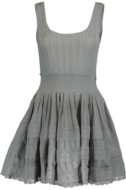 Crinoline Dress-GREEN-34-CLOTHINGDRESSCASUAL-ALAÏA