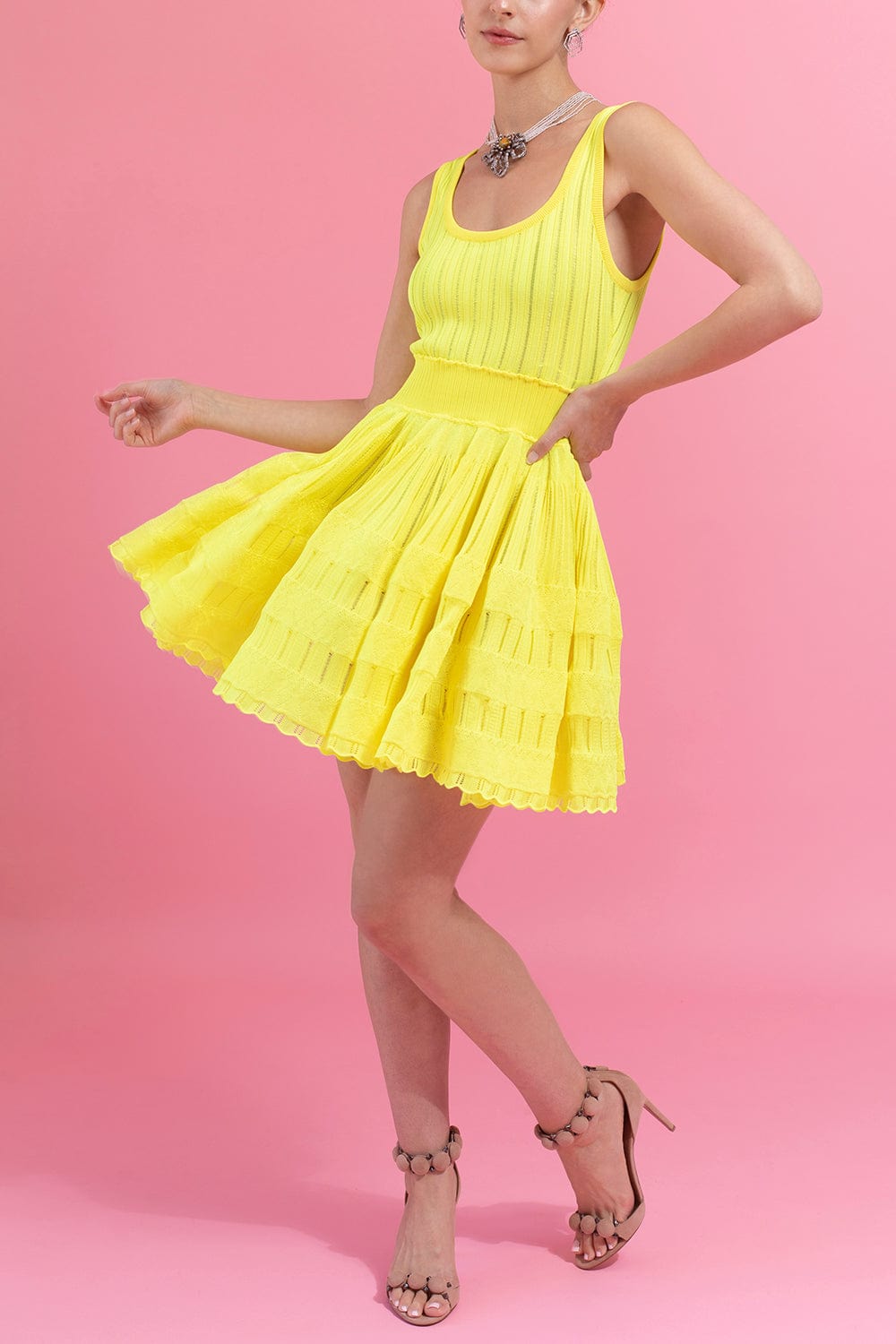 ALAÏA-Fluid Skater Dress-