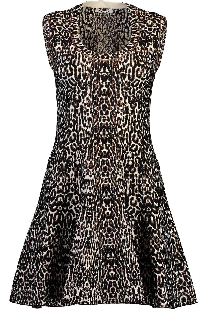 ALAÏA-Sleeveless Skater Dress-