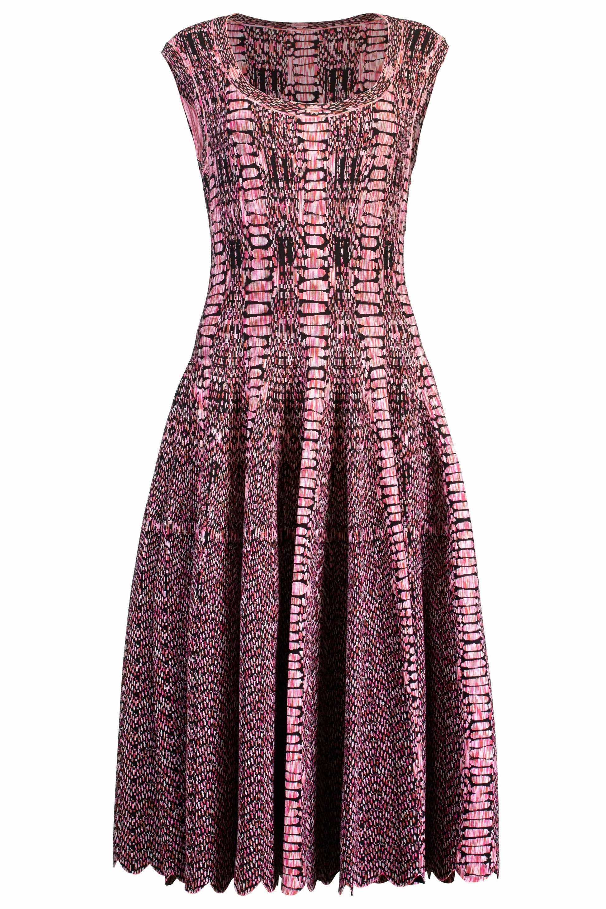 ALAÏA-Maxi Dress With Python Jacquard-MULTI