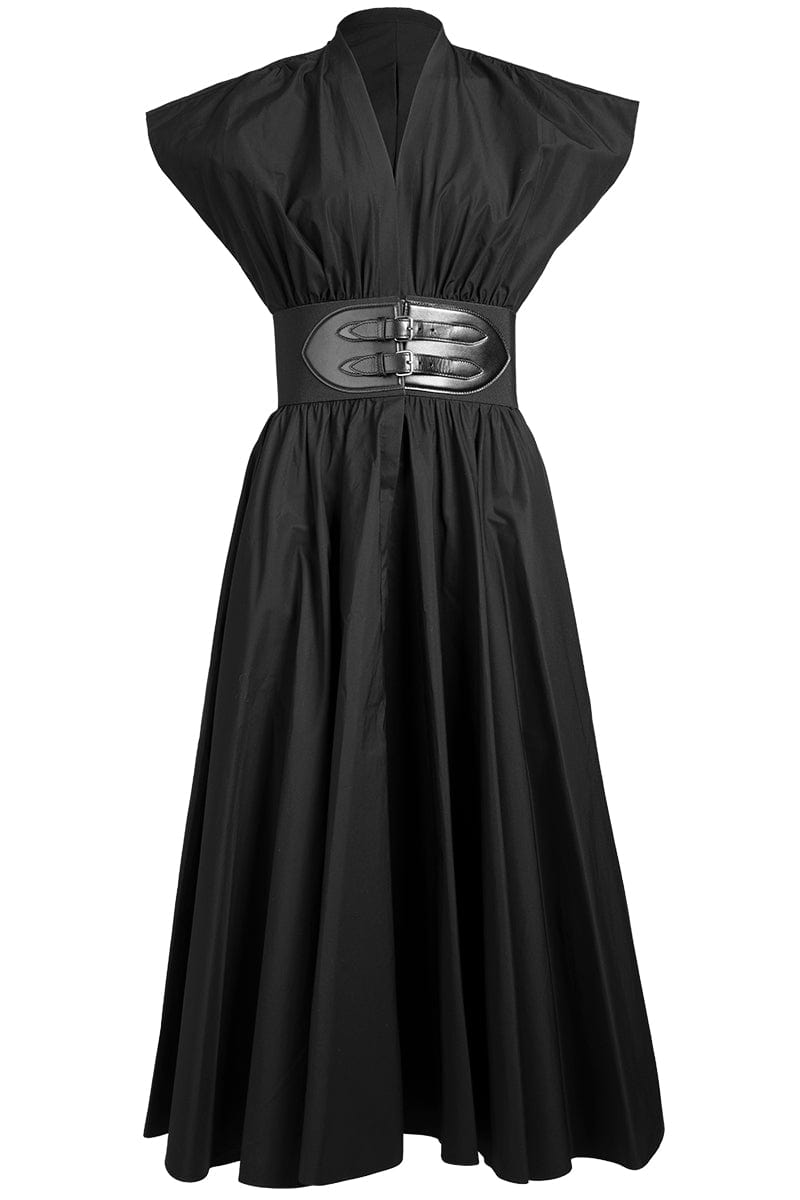 ALAÏA-Pleated Trapeze Dress-