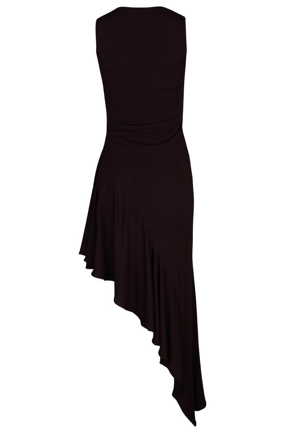 Asymetrical Flowing Dress-RED-36-CLOTHINGDRESSCASUAL-ALAÏA