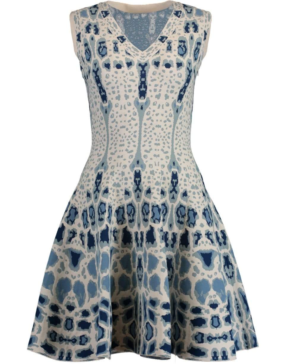 ALAÏA-Fit To Flare Printed Dress-