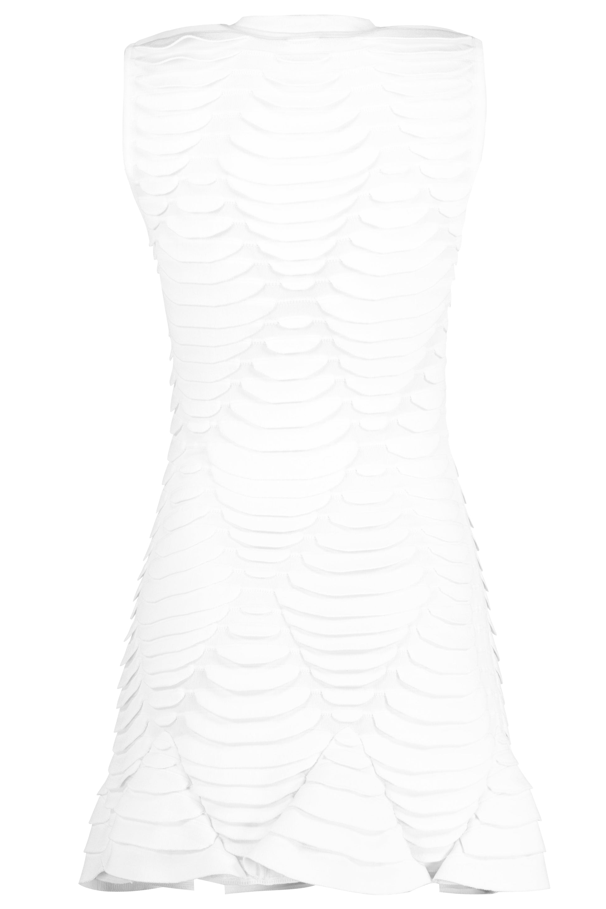 ALAÏA-Mini Dress With Godets-BLANC