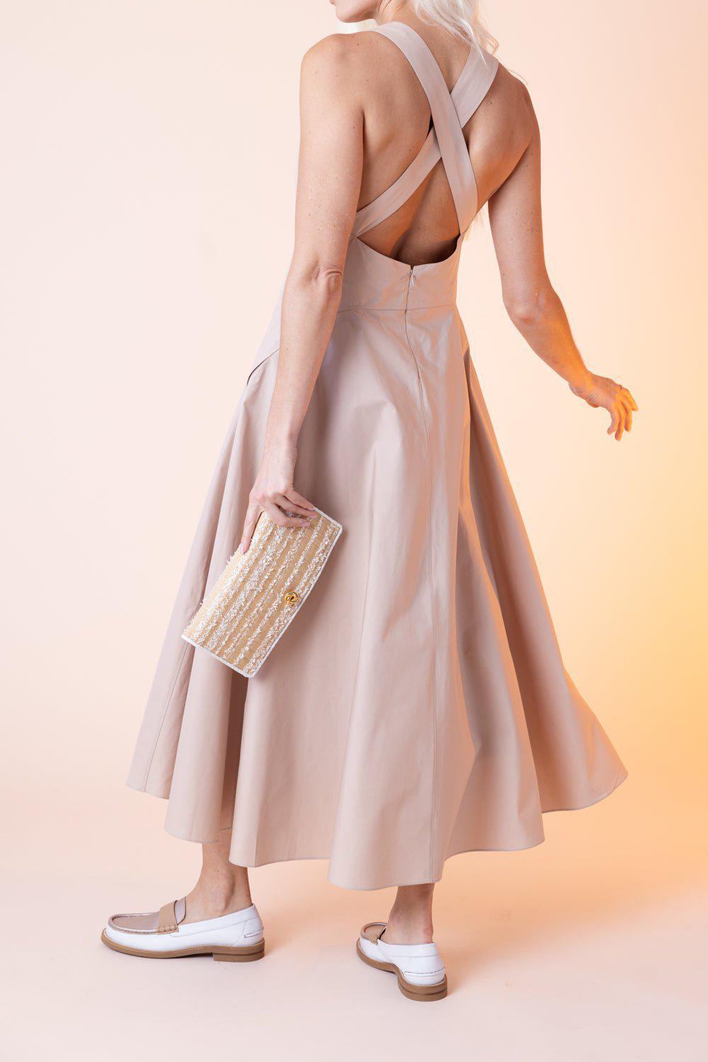ALAÏA-Vneck Crossback Dress-