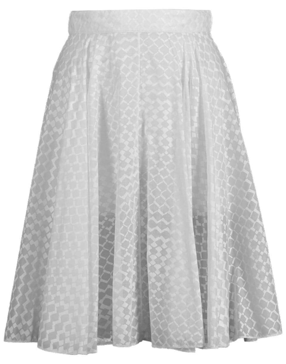 ALAÏA-Grid Effect Skirt-BLANC