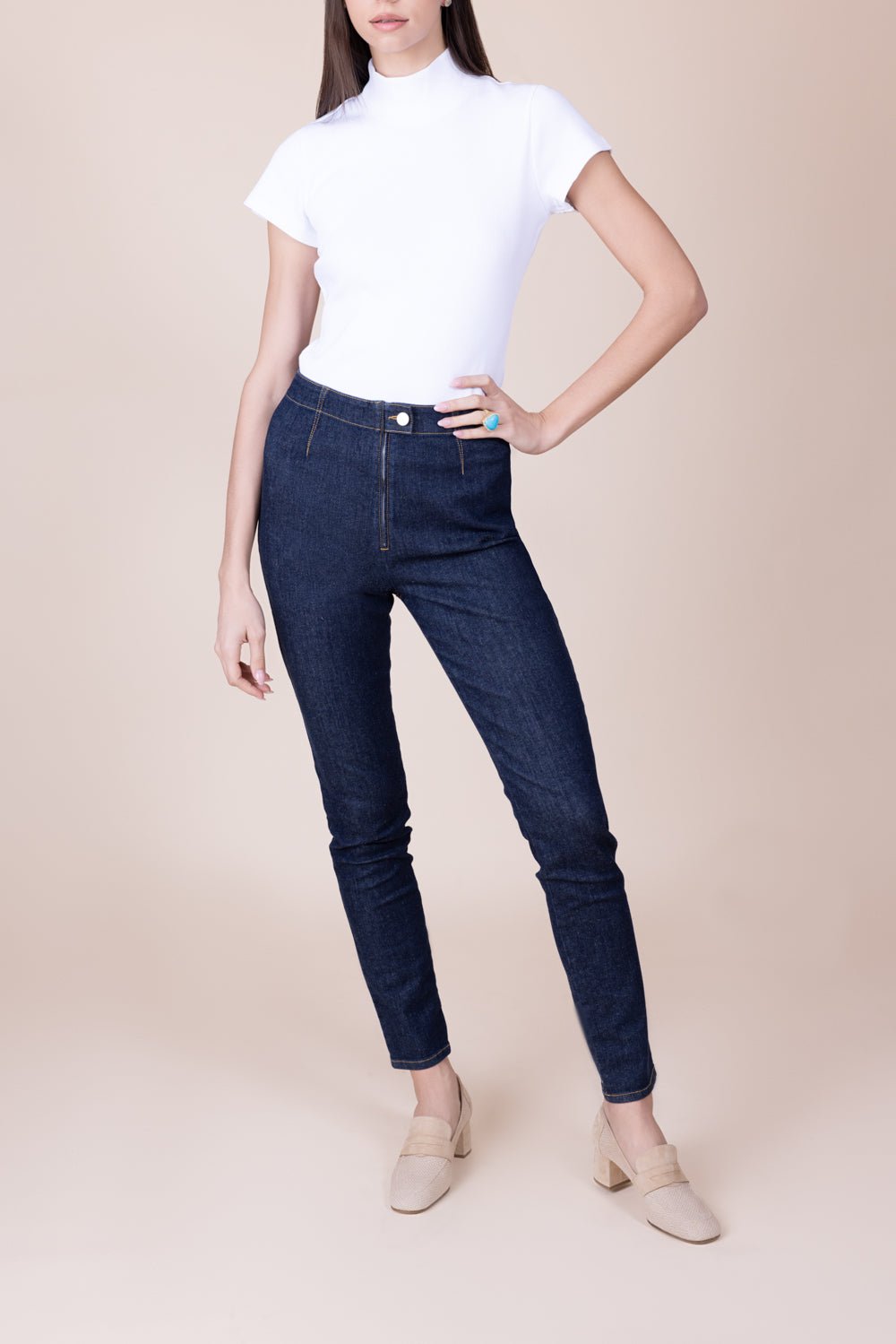 ALAÏA-Short Sleeve Turtleneck Top-