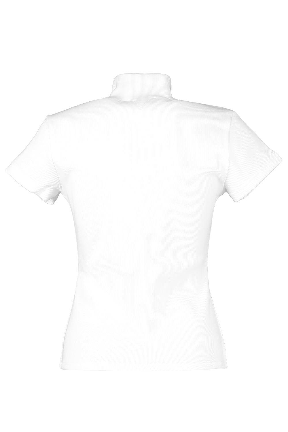 ALAÏA-Short Sleeve Turtleneck Top-