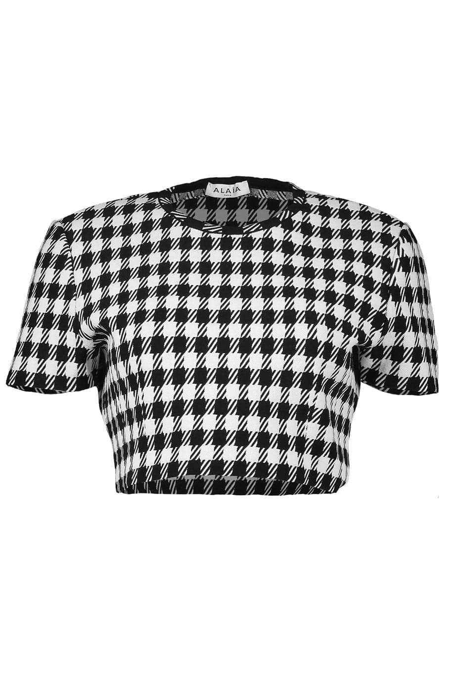 ALAÏA-Check Cropped Top-