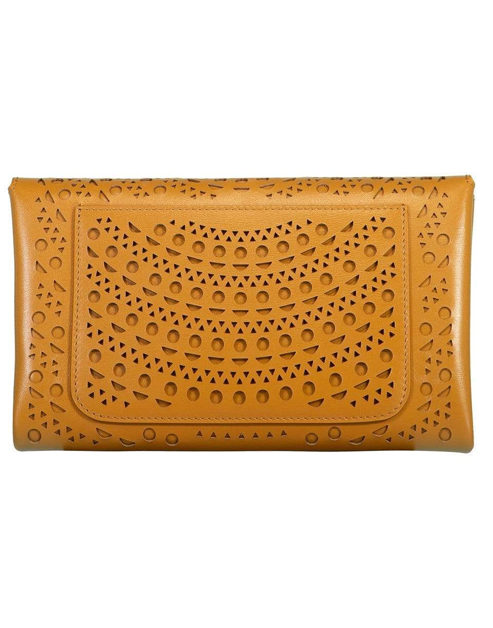 ALAÏA-Oum 20 Clutch-TAN