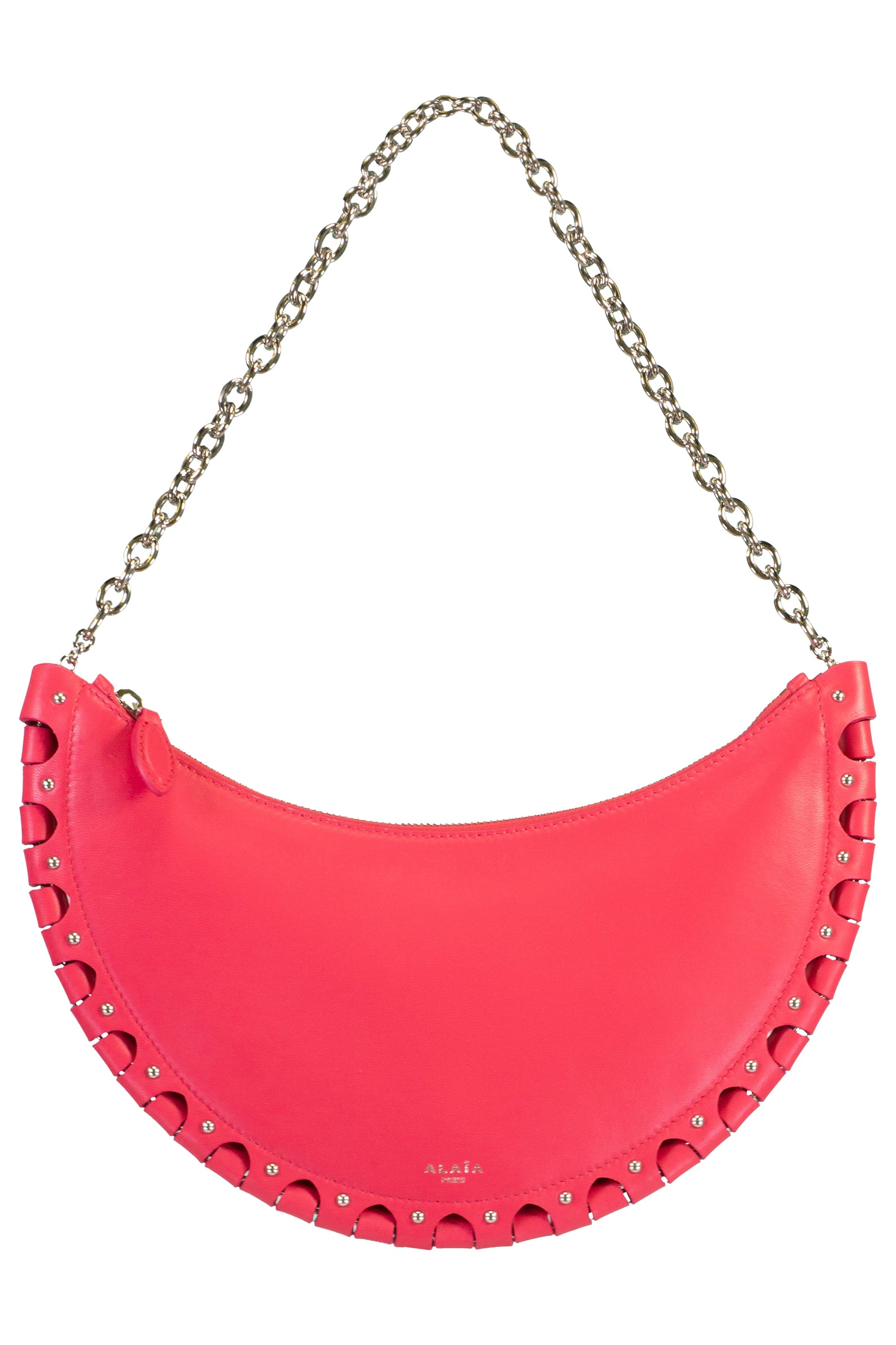 ALAÏA-Half Moon Chain Bag-FRAMBOIS