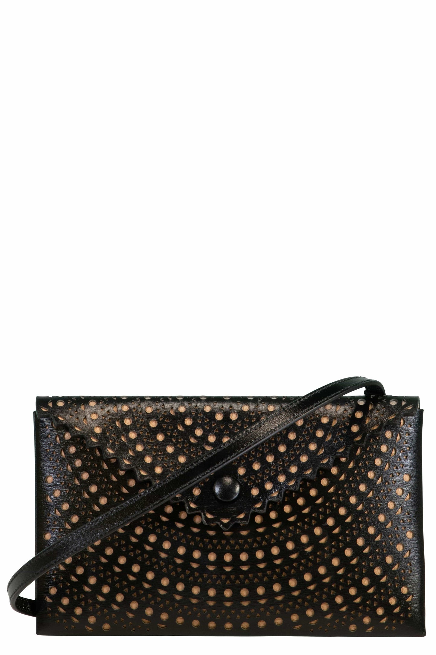 ALAÏA-Louise Envelope Crossbody - Noir Sable-NOIR/SAB