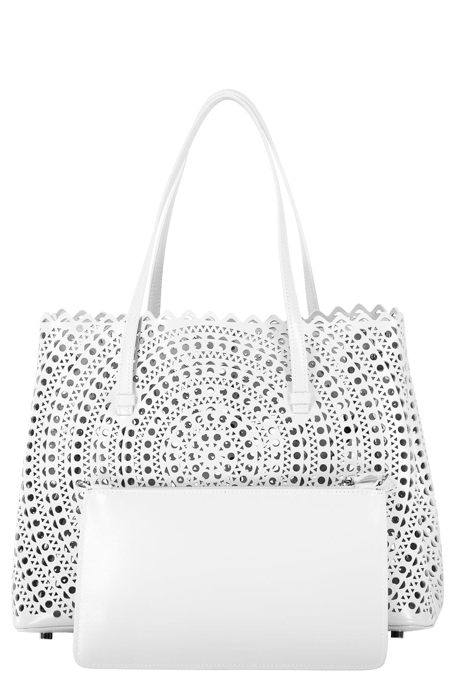 ALAÏA-Mina 32 Tote Bag-BLANC