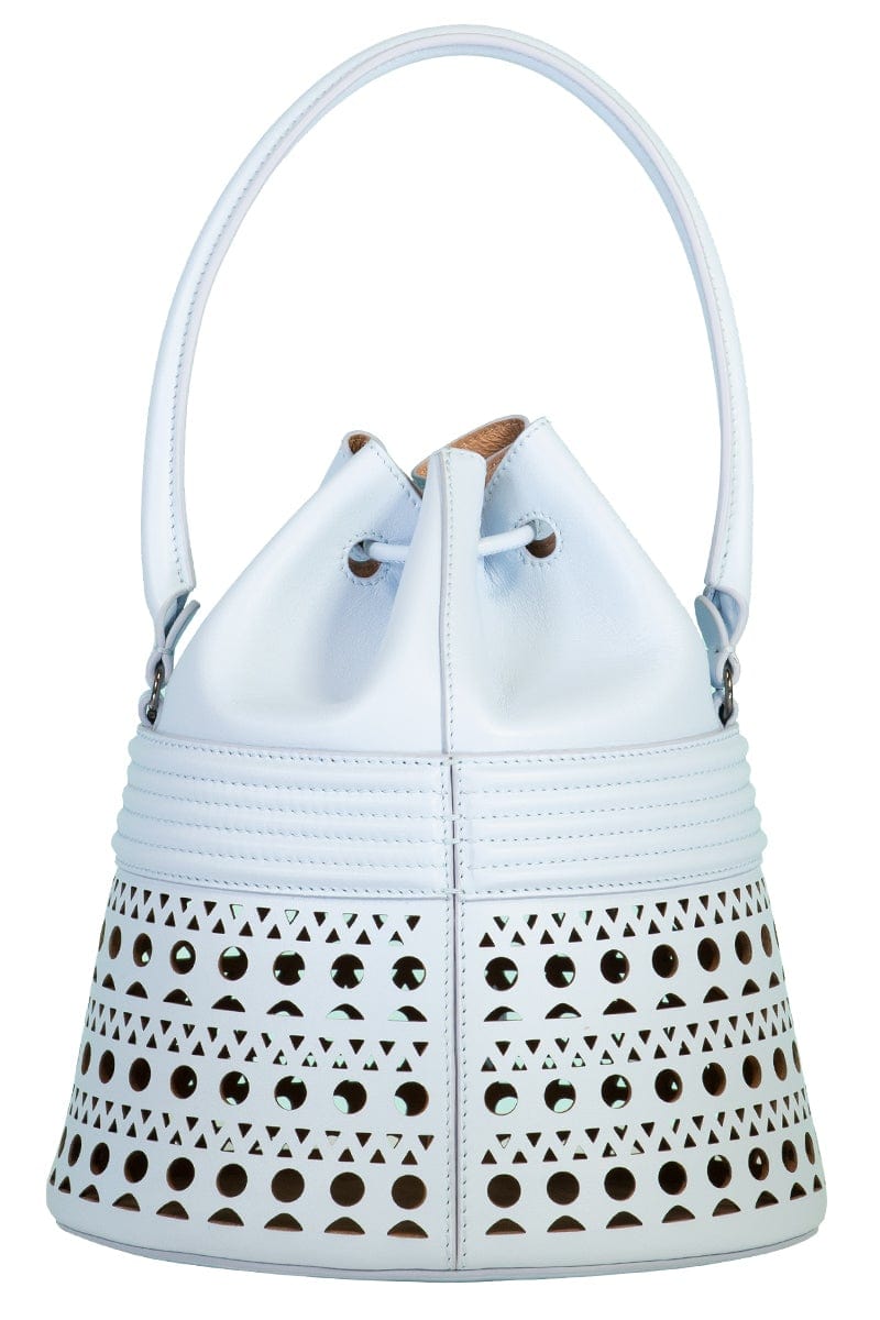 ALAÏA-Corset Bucket Bag - Bleu-BLEU