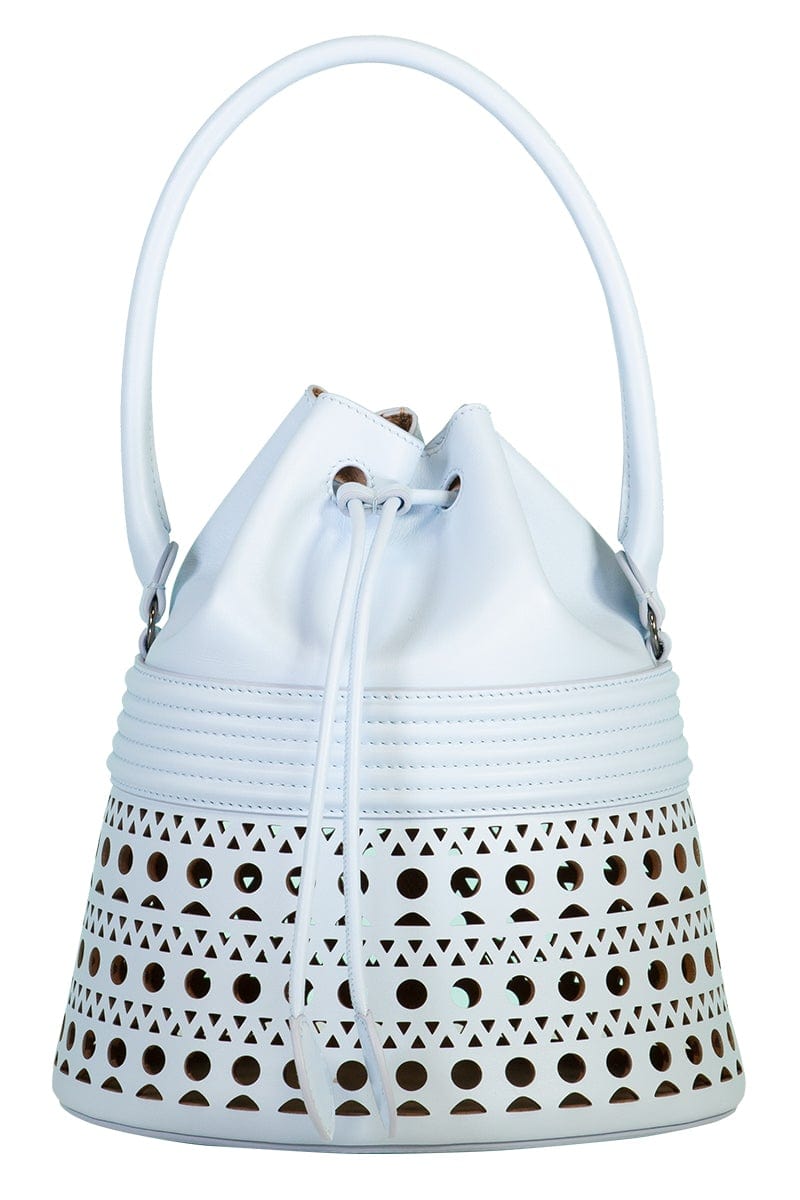 ALAÏA-Corset Bucket Bag - Bleu-BLEU