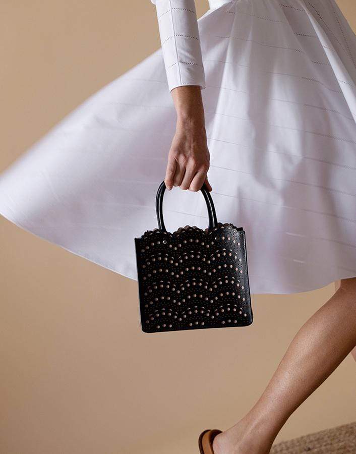 ALAÏA-Garance 20 Shopper Handbag-NOIR