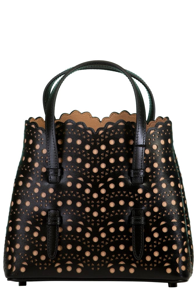 ALAÏA-Mina Mini Bag - Noir Sable-NOIR/SAB