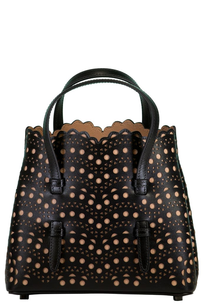 ALAÏA-Mina Mini Bag - Noir Sable-NOIR/SAB