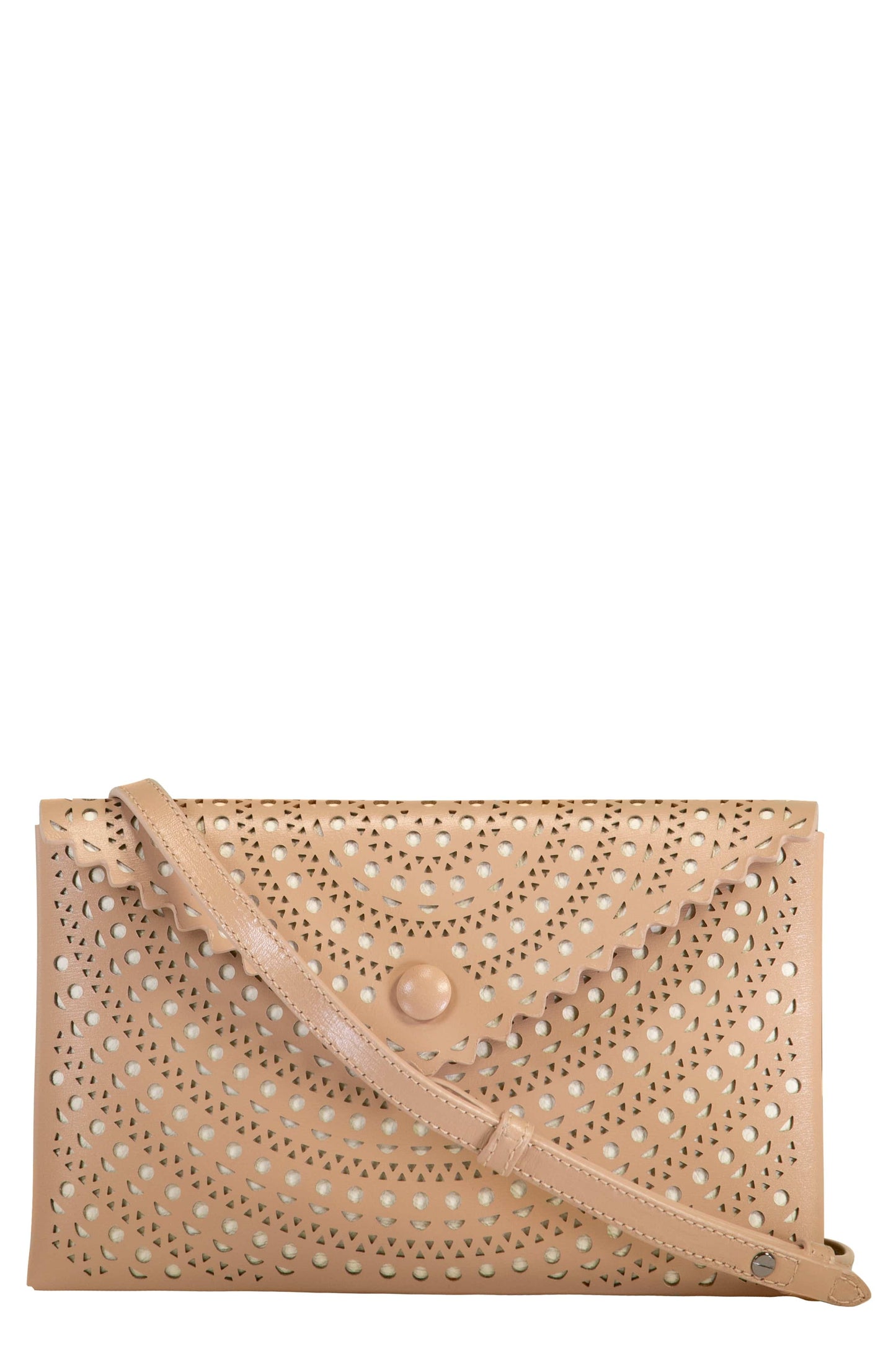 ALAÏA-Louise Envelope Clutch - Sable Blanc-SAB/BLAN