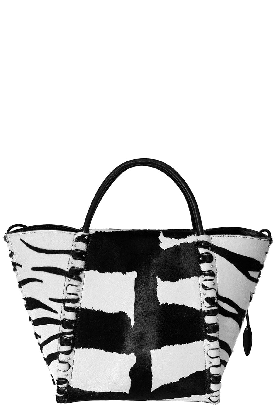 ALAÏA-Small Le Hinge Bag - Blanc Noir-BLANC/NO