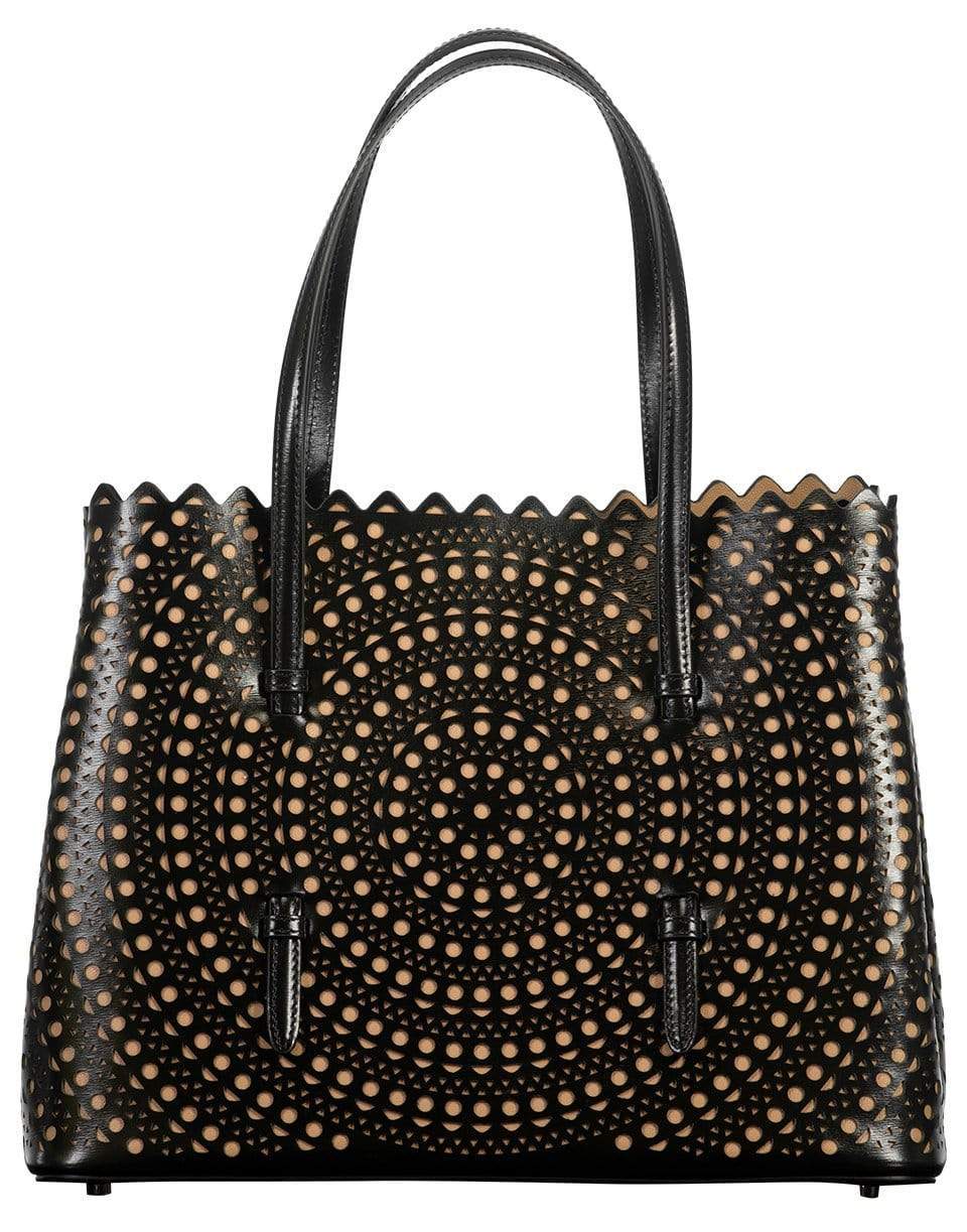 ALAÏA-Mina 32 Cabas Mini Tote Bag-NOIR