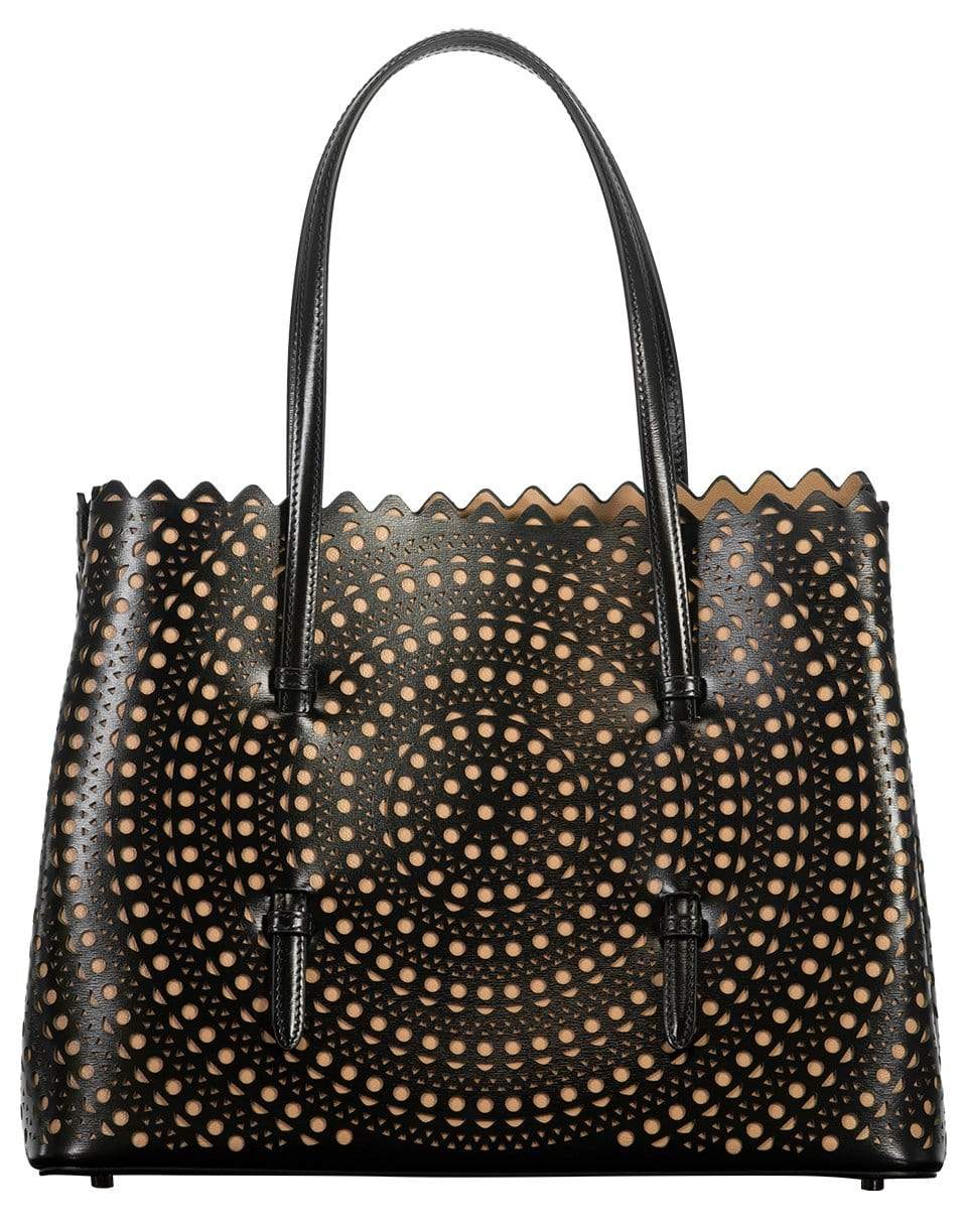 ALAÏA-Mina 32 Cabas Mini Tote Bag-NOIR
