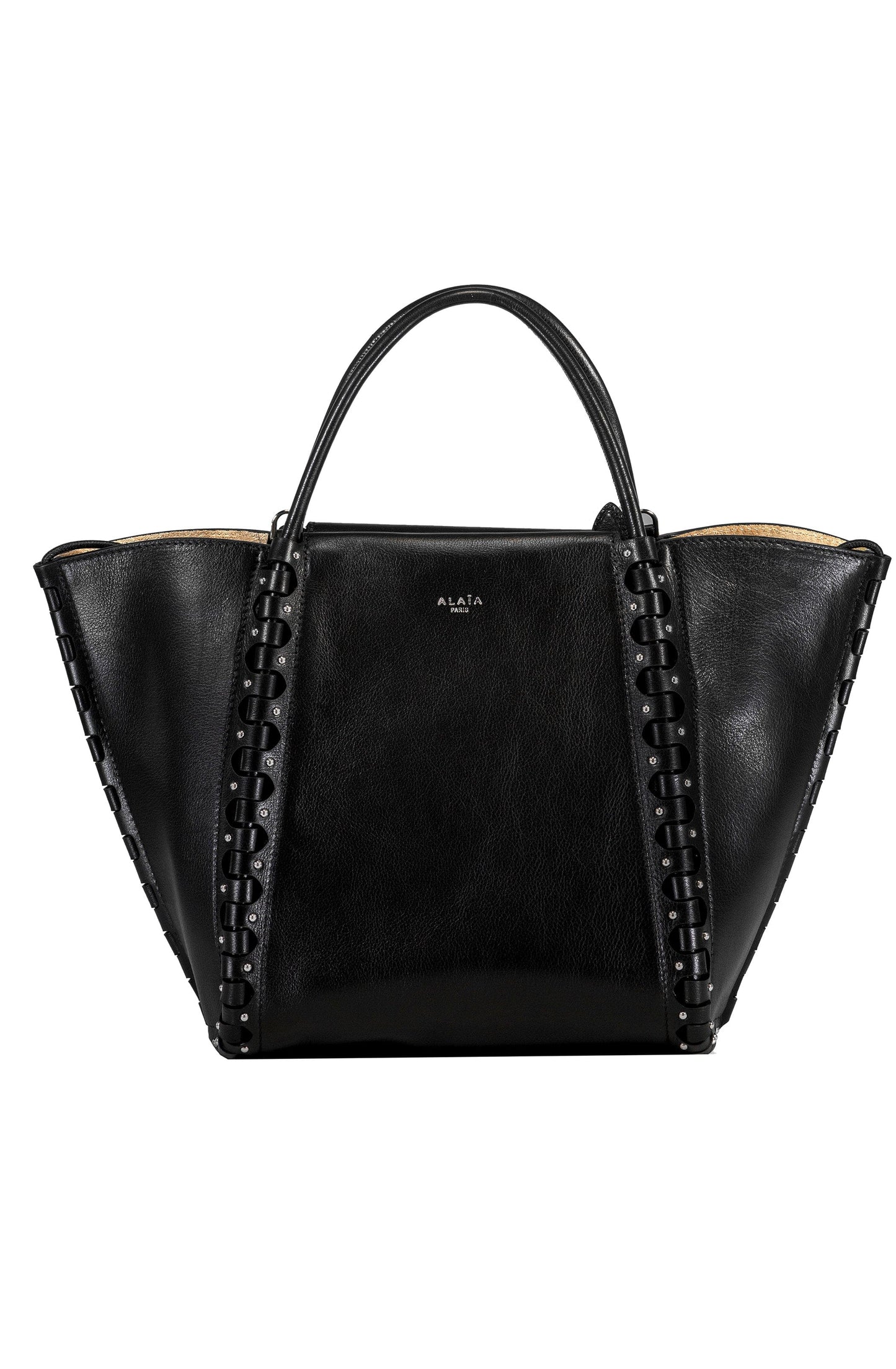 ALAÏA-Hinge Shoulder Bag-NOIR