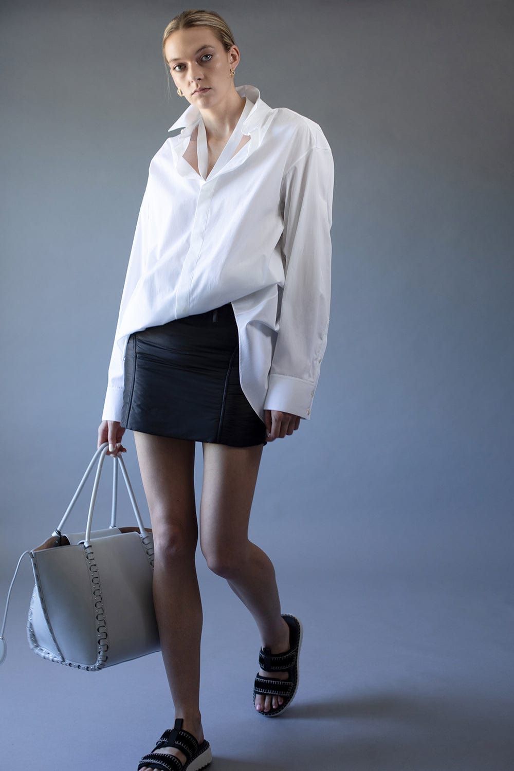 ALAÏA-Hinge Tote-NUAGE