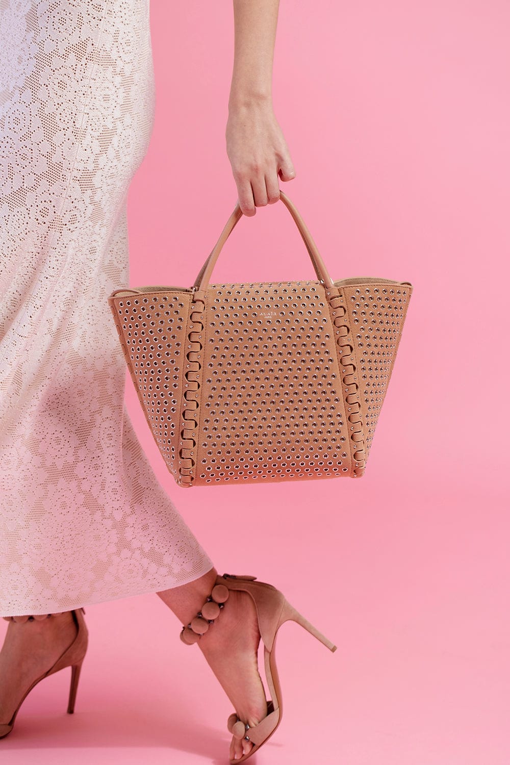 ALAÏA-Small Le Hinge Bag - Rose-ROSE