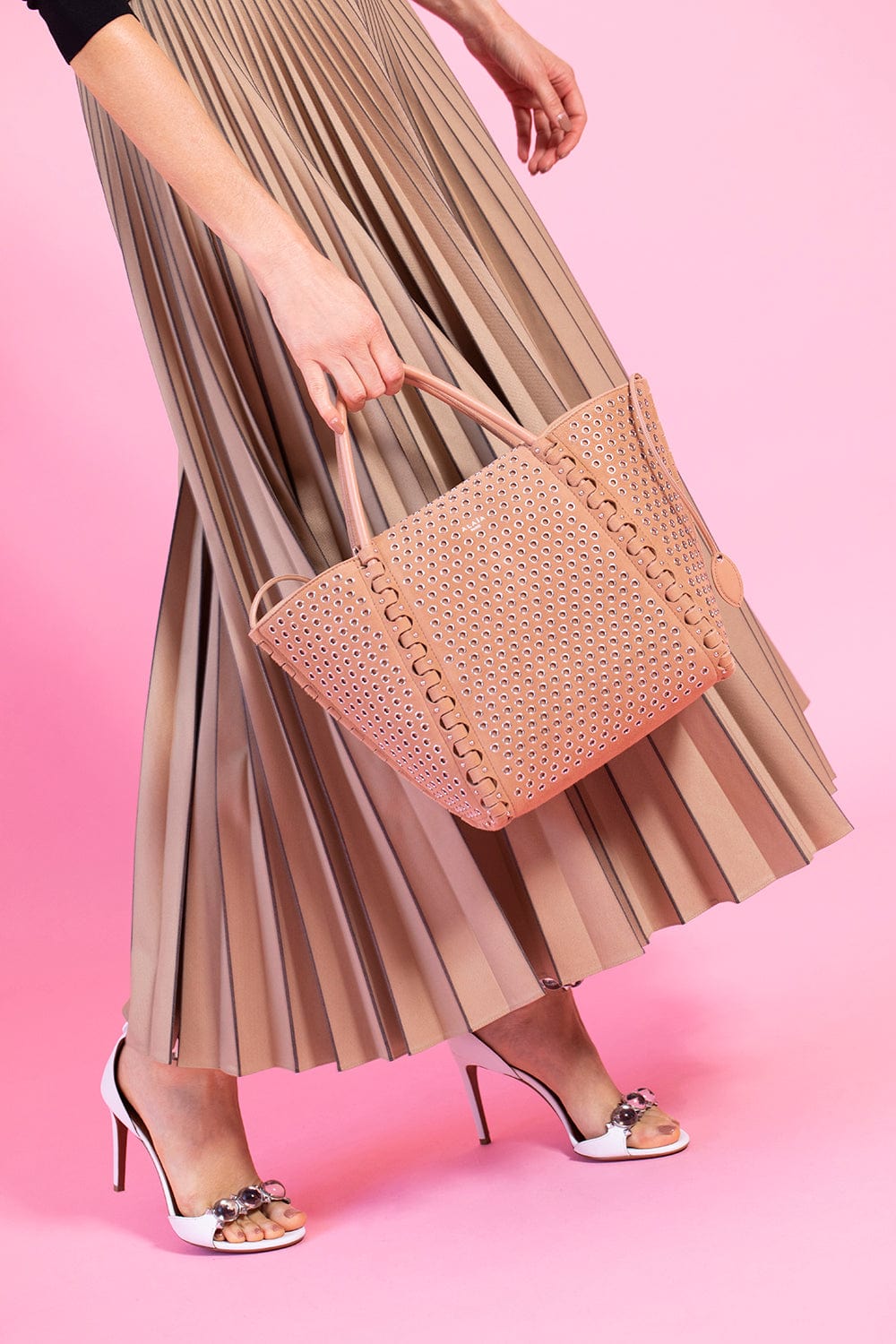 ALAÏA-Small Le Hinge Bag - Rose-ROSE