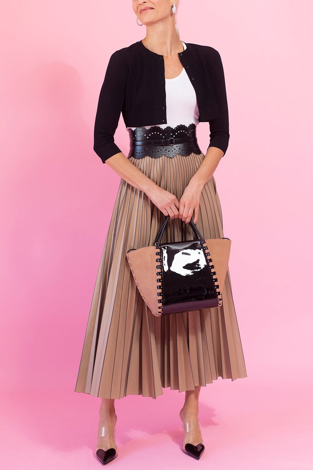 ALAÏA-Small Le Hinge Bag - Rose Noir-ROSE/NOI