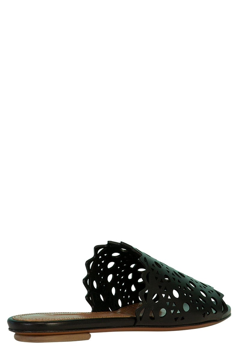 ALAÏA-Flat Mule - Noir-