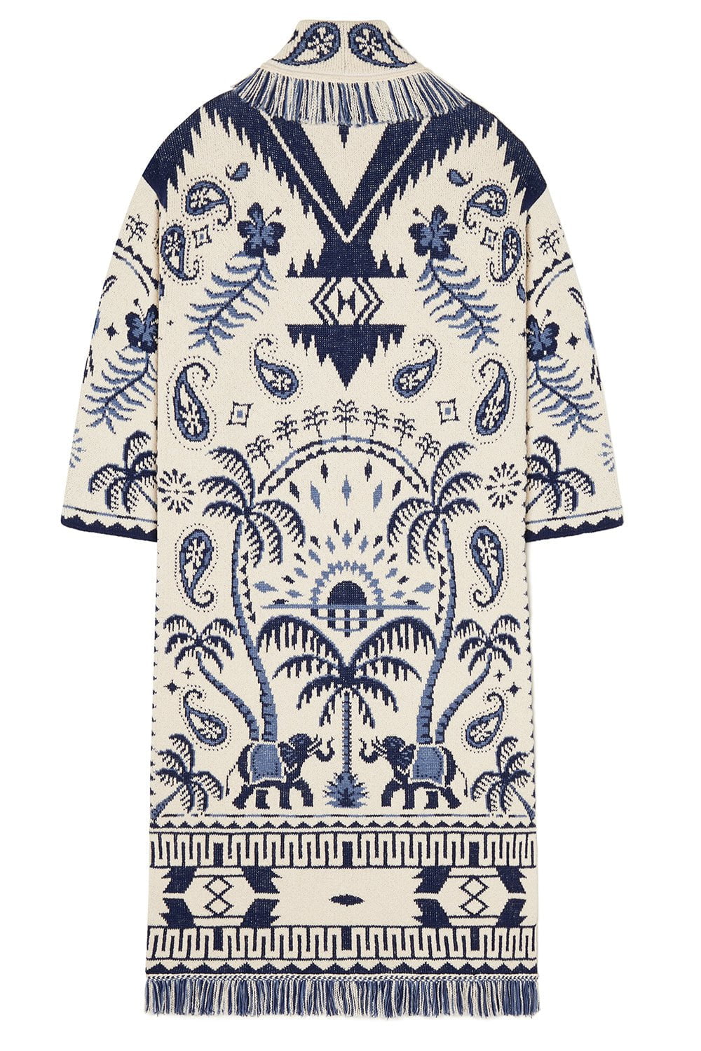 ALANUI-Lush Nature Foulard Coat-CHLKDPBL