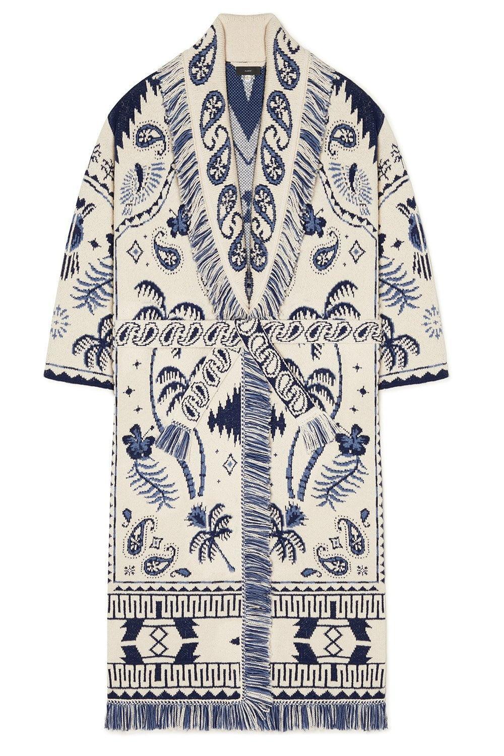 ALANUI-Lush Nature Foulard Coat-CHLKDPBL