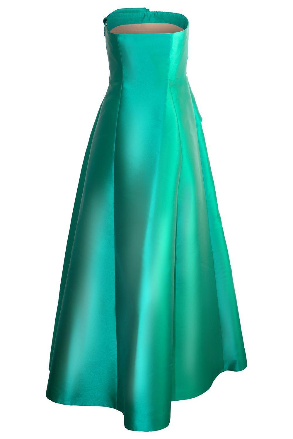ALBERTA FERRETTI-Strapless Mikado Wrap Gown-