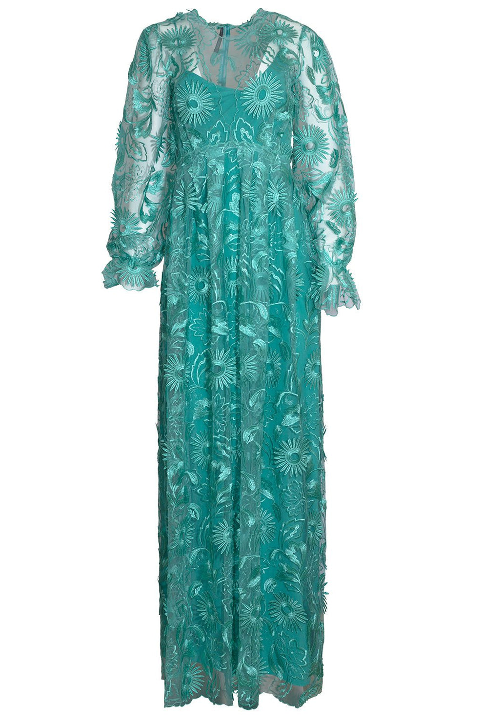 slim fit dress slacks Long silk gown with shoulder-revealing cape main image 0