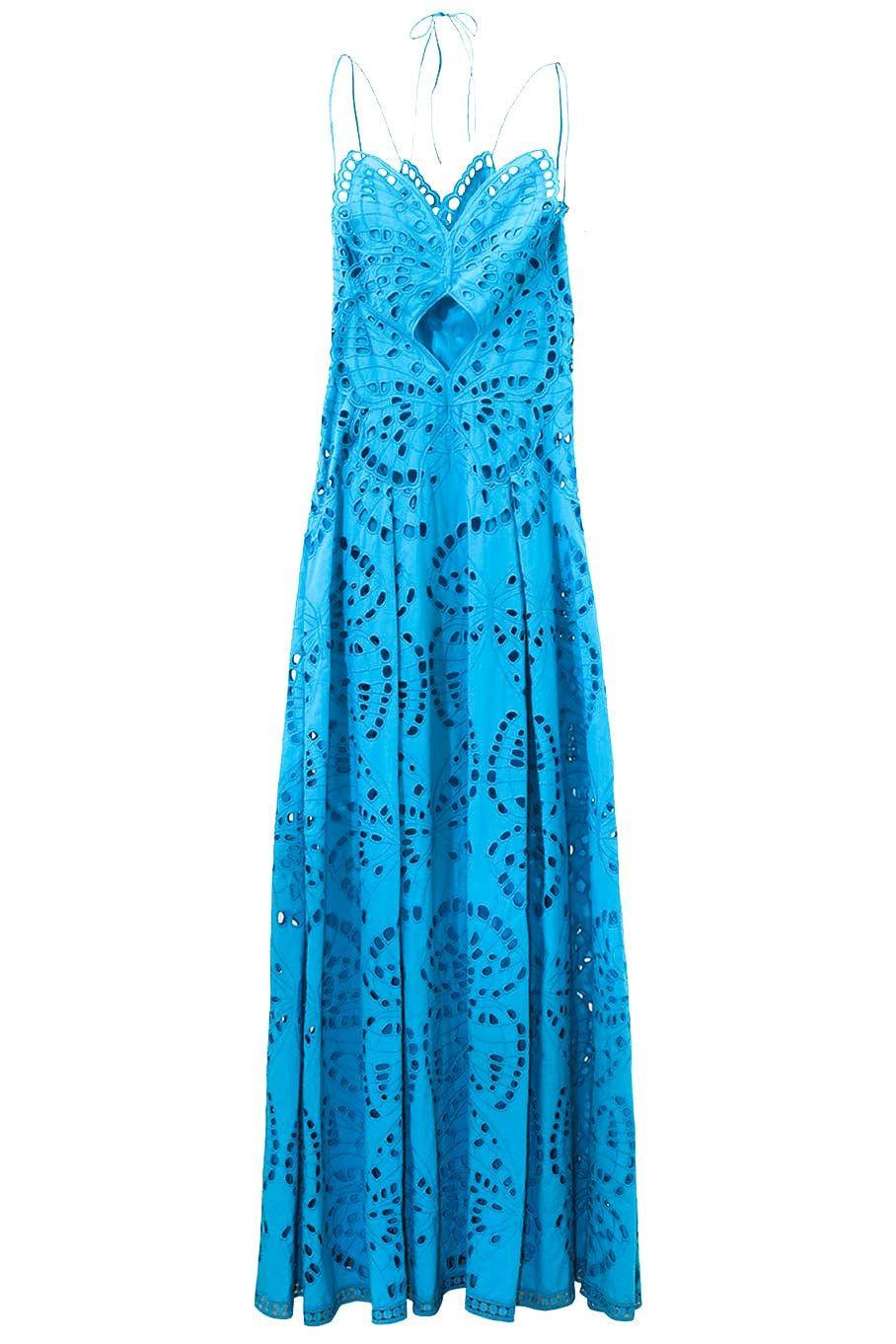 ALBERTA FERRETTI-Butterfly Eyelet Gown-