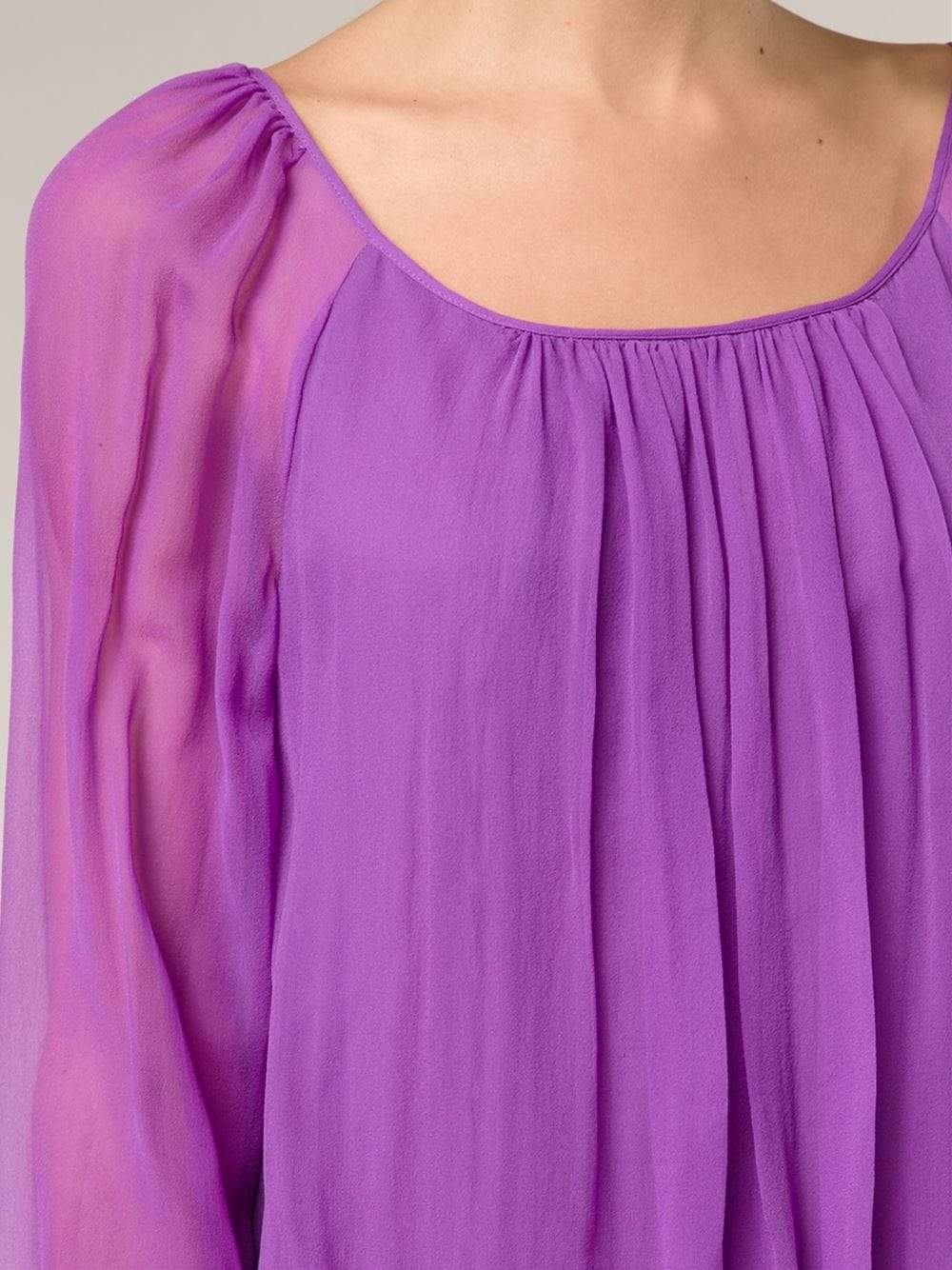 ALBERTA FERRETTI-Tiered Boho Dress-
