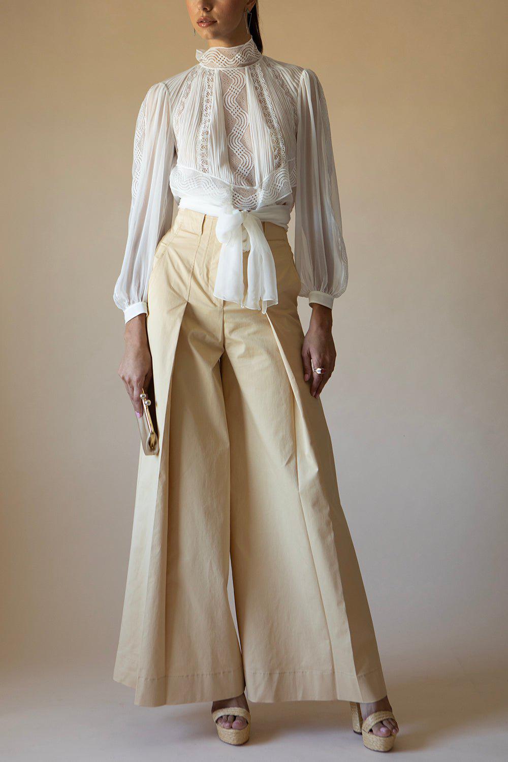 ALBERTA FERRETTI-Gabardine Pants-