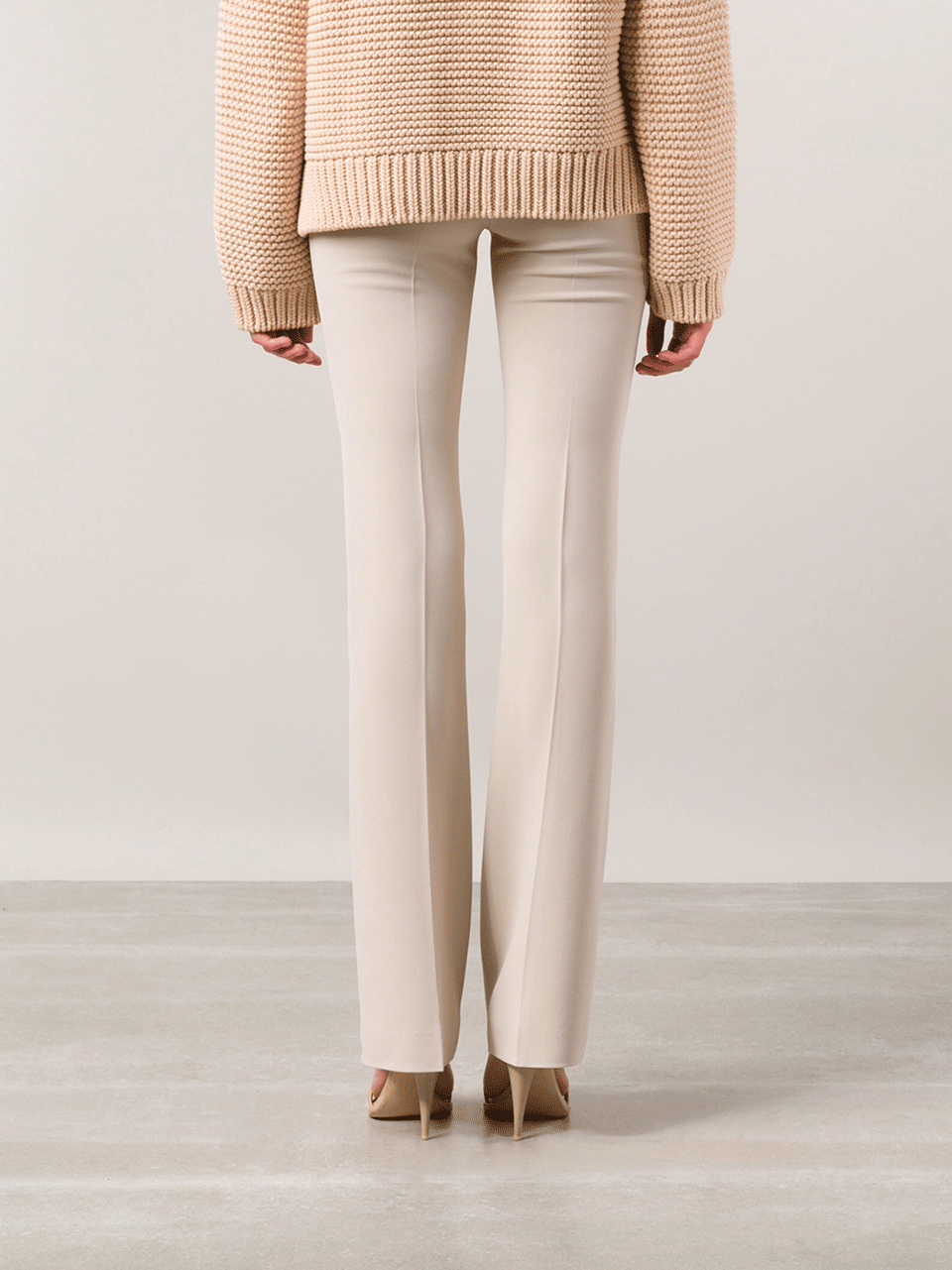 ALBERTA FERRETTI-Front Zip Wide Leg Pant-