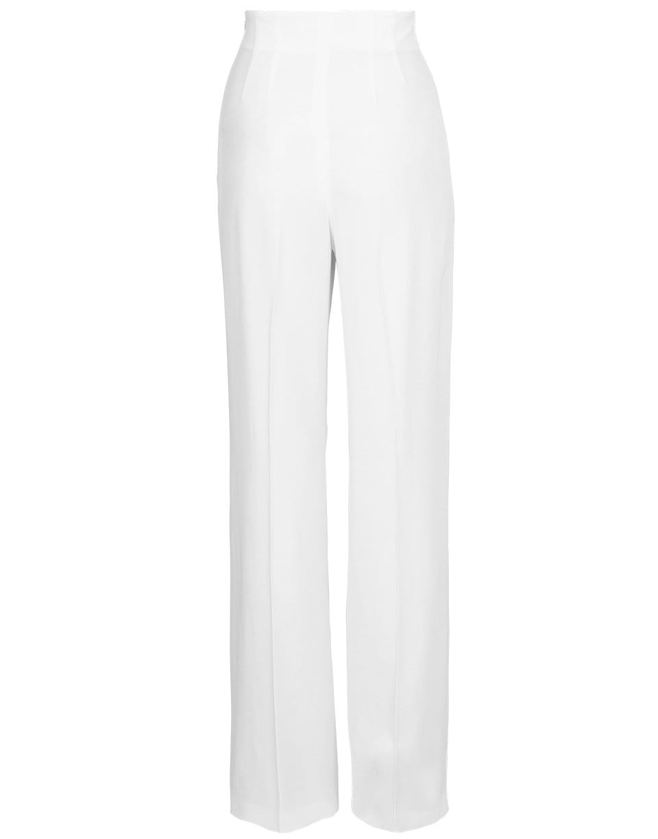 ALBERTA FERRETTI-White High Waist Pant-