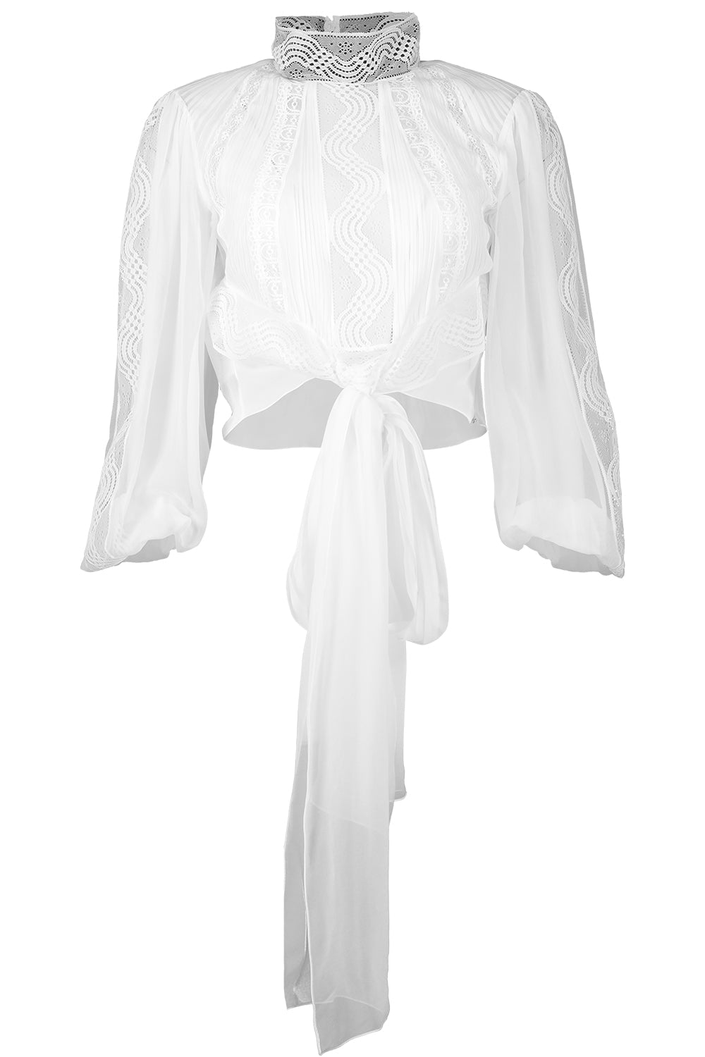 ALBERTA FERRETTI-Mockneck Crop Top-