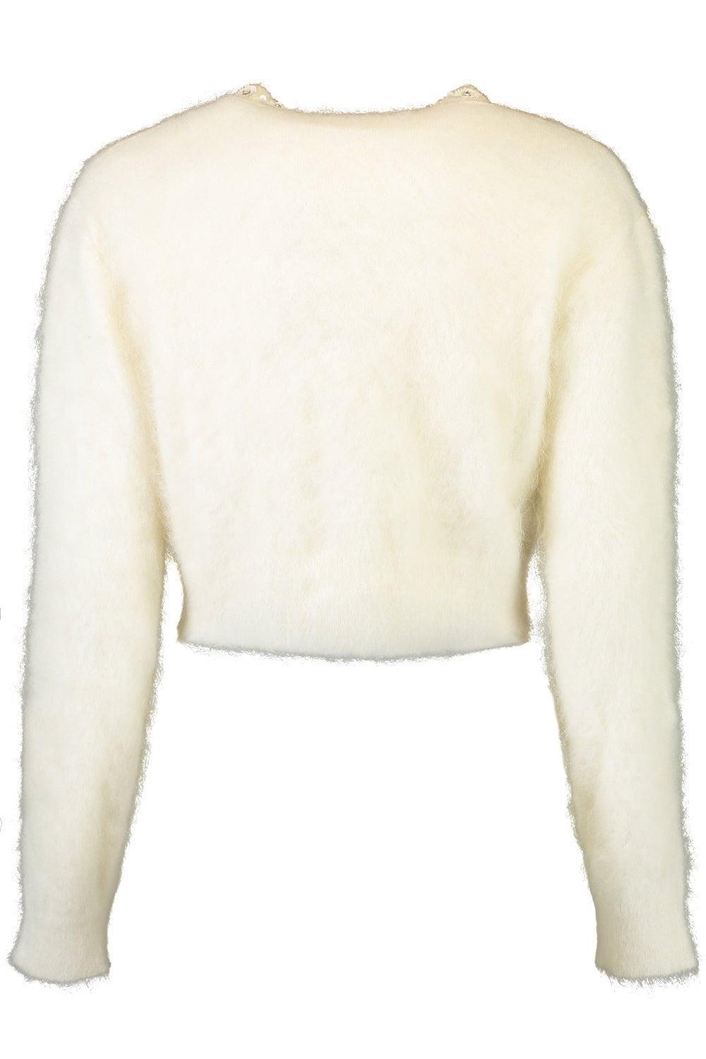 ALBERTA FERRETTI-Cropped Cardigan - White-