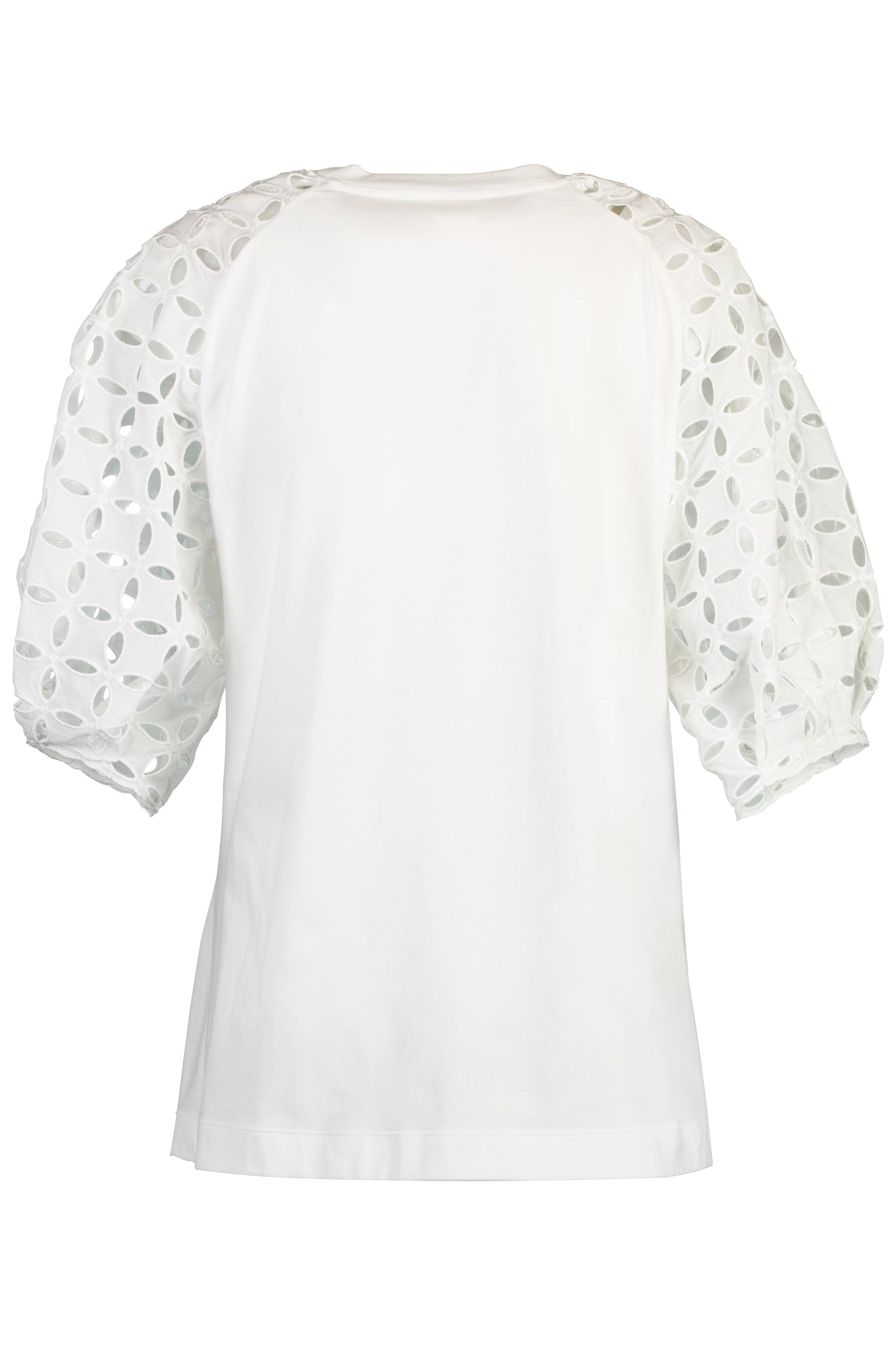 ALBERTA FERRETTI-Eyelet Sleeve T-Shirt-